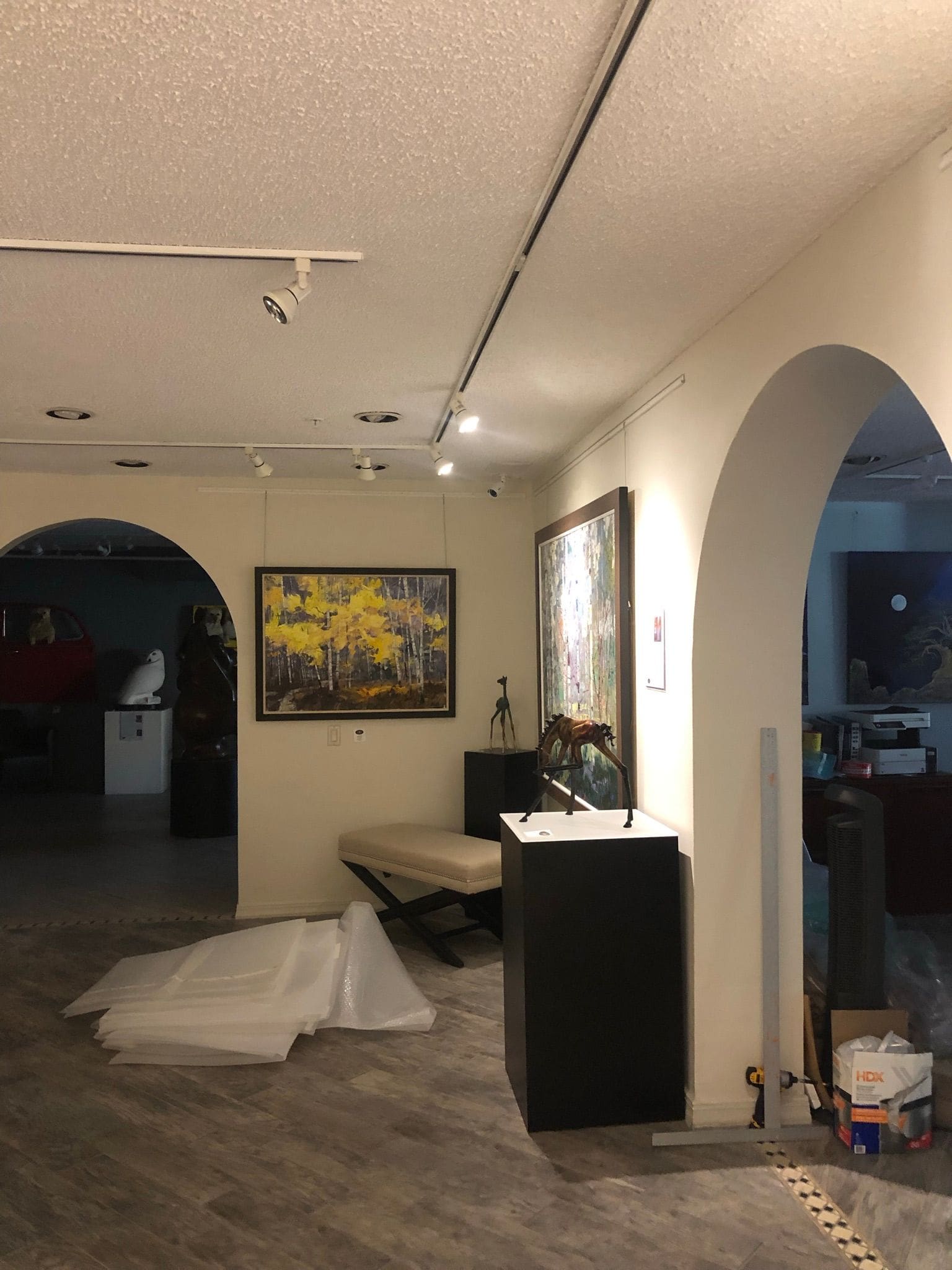 Preparation Work in Place for Remodel of Art Gallery.