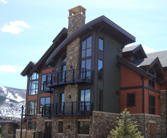 The front of the Bel Lago, CO by Showcase Drywall